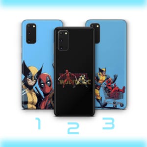 Deadpool Wolverine 8 Phone Case Cover For VARIOUS Samsung Galaxy Models American Superhero Crazy Guy Claw Hands Hero