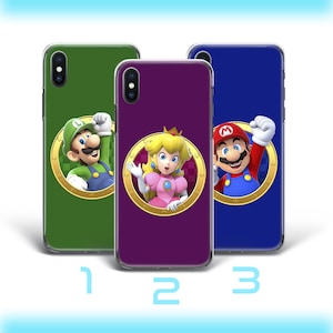 Super Mario 1 Phone Case Cover For Apple iPhone 5 SE 2020 2022 6 7 8 X Xs XR MaX PLuS Vintage Video Game Brothers Luigi Bros Dino Princess