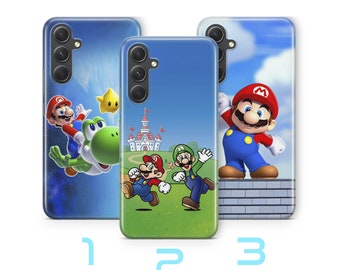 Capa protetora para celular Super Mario 9 para Samsung A14 A15 A16 A17 A25 A26 A33 A34 A35 A36 A53 A54 A55 A56 A72 A73 + mais modelos de videogame vintage