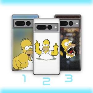 Homer 7 Telefoon Case Cover Voor Google Pixel 6 6A 7 7A 8 8A 9 9A Pro XL Modellen Simpson Grappige Stripfiguur Vader Vader Lui Sarcastisch