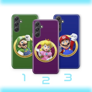 Super Mario 1 Handy Hülle Für Samsung A13 A14 A15 A16 A25 A26 A33 A34 A35 A36 A53 A54 A55 A56 A72 A73 + weitere Modelle Vintage Videospiel
