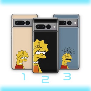 Lisa 2 Telefoon Case Cover Voor Google Pixel 6 6A 7 7A 8 8A 9 9A Pro XL Modellen Simpson Grappige Cartoon Karakter Dochter Smart Leuke Sarcastisch