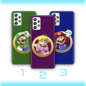 Super Mario 1 Telefon Fall Abdeckung für Samsung A12 A32 A52 72 20 30 A50 70 A31 A51 A71 Vintage Videospiel Brüder Luigi Bros Dinosaurier Prinzessin