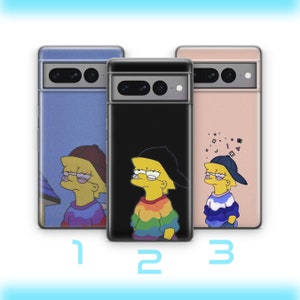 Lisa 3 Phone Case Cover For Google Pixel 6 6A 7 7A 8 8A 9 9A Pro XL Models Simpson Funny Cartoon Character Daughter Smart Cute Sarcastic