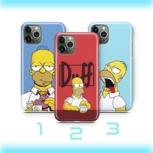 Homer 8 Phone Case Cover For Apple iPhone 11 12 13 14 15 16 PRO PLuS MiNI MAX Simpson Funny Cartoon Character Dad Father Lazy Sarcastic