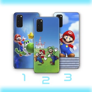 Super Mario 9 Handytasche Hülle für Samsung Galaxy S20 S21 S22 S23 S24 FE S25 Plus Ultra Vintage Videospiel Brüder Luigi Bros Dino Prinzessin