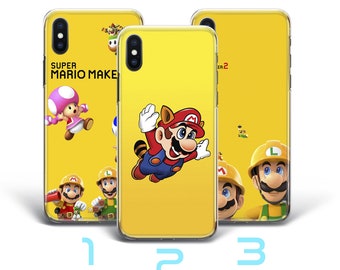 Super Mario 6 Phone Case Cover For Apple iPhone 5 SE 2020 2022 6 7 8 X Xs XR MaX PLuS Vintage Video Game Brothers Luigi Bros Dino Princess