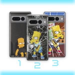 Puede incluir: Tres fundas para teléfono con un personaje de dibujos animados con cabello amarillo y una camisa azul. El personaje sostiene una honda. Las fundas para teléfono tienen un efecto de pantalla agrietada.