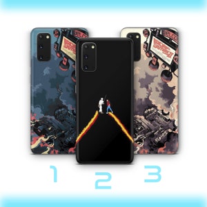 Funda de teléfono de Regreso al Futuro 1 para Samsung Galaxy S20, S21, S22, S23, S24 FE, S25 Plus Ultra, con la película de ciencia ficción Marty McFly y Emmett Brown