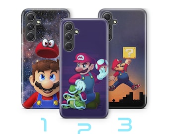 Capa protetora para celular Super Mario 8 para Samsung A14 A15 A16 A17 A25 A26 A33 A34 A35 A36 A53 A54 A55 A56 A72 A73 + mais modelos de videogame vintage