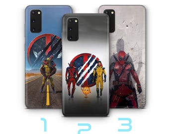 Deadpool Wolverine 6 Phone Case Cover For VARIOUS Samsung Galaxy Models American Superhero Crazy Guy Claw Hands Hero