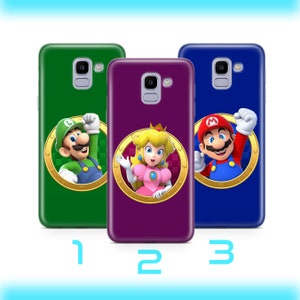Super Mario 1 Telefoon Case Cover Voor Samsung Galaxy A3 A5 A6 A7 A8 J3 J5 J6 J7 Vintage Video Game Brothers Luigi Bros Dinosaurussen Prinses