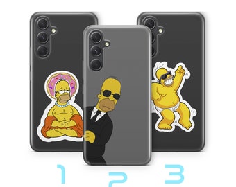Homer 4 Phone Case Cover For Samsung A14 A15 A16 A17 A25 A26 A33 A34 A35 A36 A53 A54 A55 A56 A72 A73 + More Models Simpson Funny Dad Father