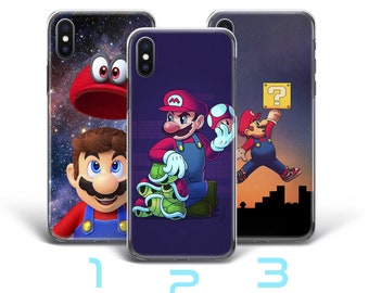 Super Mario 8 Phone Case Cover For Apple iPhone 5 SE 2020 2022 6 7 8 X Xs XR MaX PLuS Vintage Video Game Brothers Luigi Bros Dino Princess