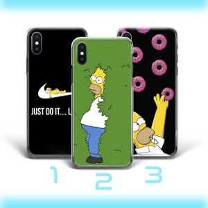 Homer 1 Phone Case Cover For Apple iPhone 5 SE 2020 2022 6 7 8 X Xs XR MaX PLuS Simpson Funny Cartoon Character Dad Father Lazy Sarcastic