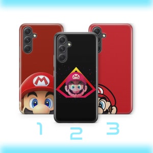 Super Mario 7 Handytasche Hülle Für Samsung A13 A14 A15 A16 A25 A26 A33 A34 A35 A36 A53 A54 A55 A56 A72 A73 + weitere Modelle Vintage Videospiel