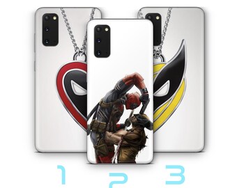 Deadpool Wolverine 3 Phone Case Cover For VARIOUS Samsung Galaxy Models American Superhero Crazy Guy Claw Hands Hero