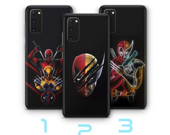 Deadpool Wolverine 4 Phone Case Cover For VARIOUS Samsung Galaxy Models American Superhero Crazy Guy Claw Hands Hero