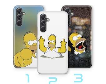Funda de teléfono Homer 7 para Samsung A14, A15, A16, A17, A25, A26, A33, A34, A35, A36, A53, A54, A55, A56, A72, A73 y más modelos Simpson: Papá divertido