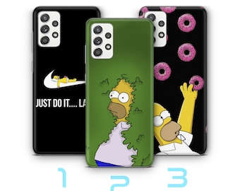 Funda para teléfono Homer 1 para Samsung A12, A32, A52, 72, 20, 30, A50, 70, A31, A51, A71, Simpson, divertido personaje de dibujos animados, papá, padre, perezoso, sarcástico