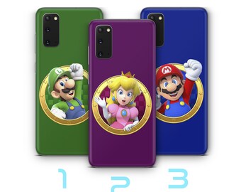 Super Mario 1 Phone Case Cover For VARIOUS Samsung Galaxy Models Vintage Video Game Brothers Luigi Bros Dinosaurs Princess