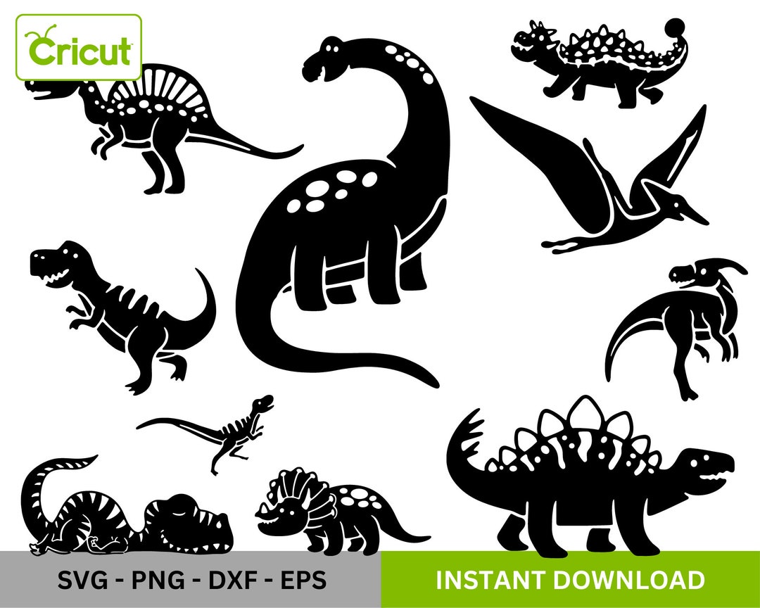 Cute Dinosaur Svg Bundle Dinosaur Clipart Png Dinosaur - Etsy