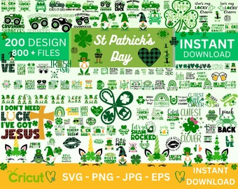 St Patrick's Day HUGE BUNDLE | Saint Patricks Day , Irish , Shamrock , Lucky , Quote Svg