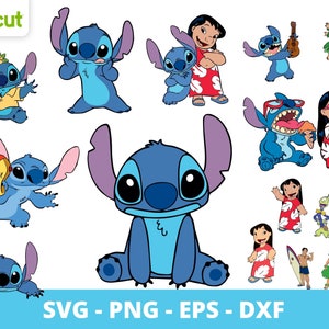 lilo and stitch svg bundle files, lilo and stitch svg for cricut, Layered Files, Stitch svg, Stitch png, Layered SVG, cricut, cut files