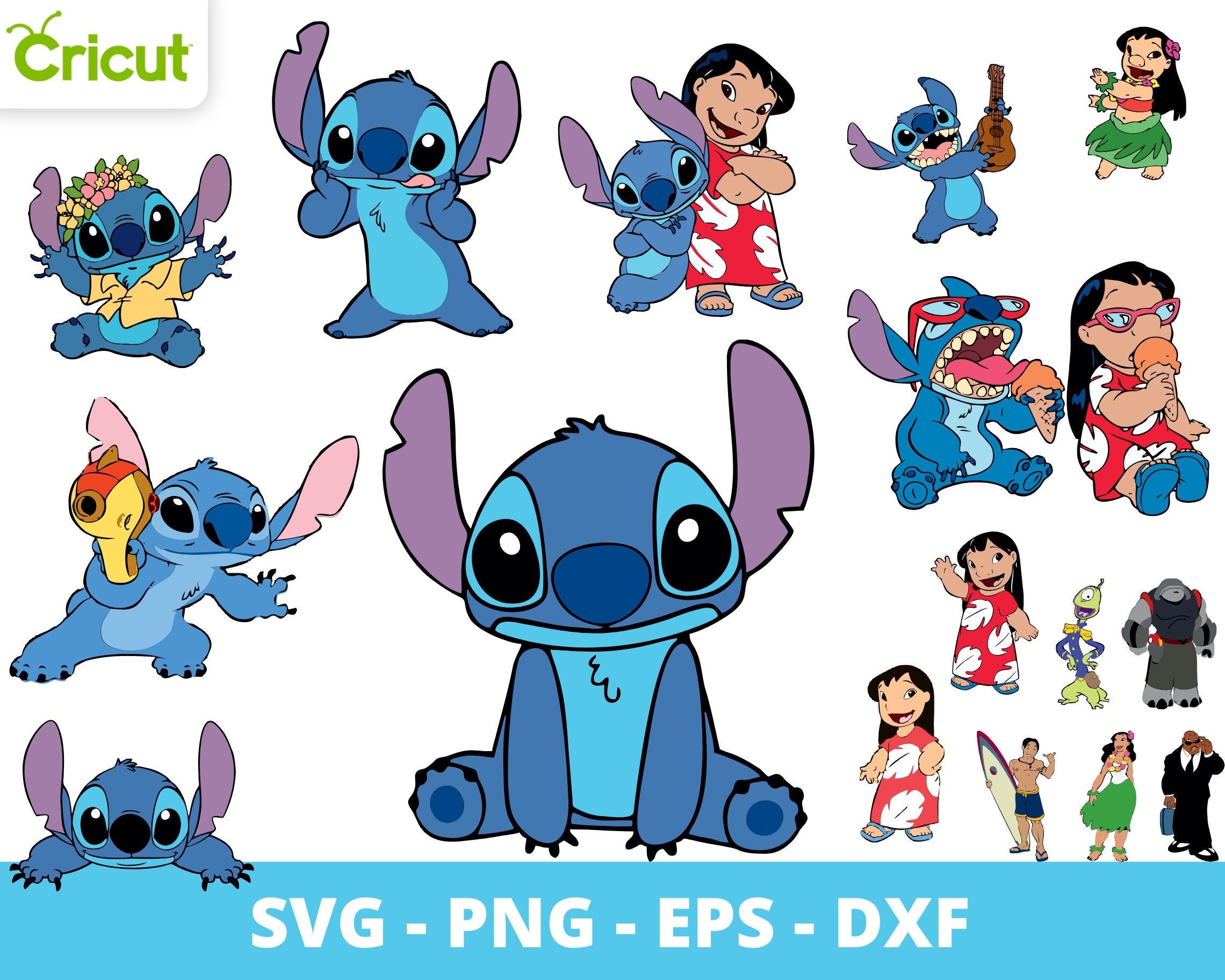 Stitch and Angel Svg 