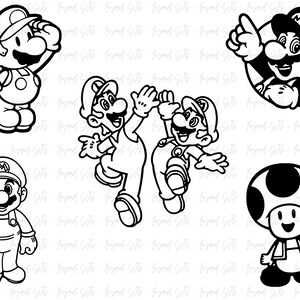 Super Mario Svg Eps Dxf Png, 580 File Super Mario Bundle SVG, for ...