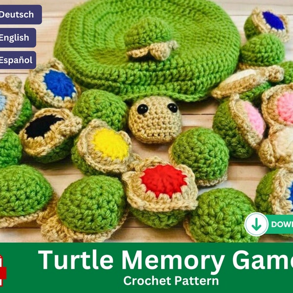 The ORIGINAL Turtle Memory Game Crochet Pattern - Full Guide - Instant Download