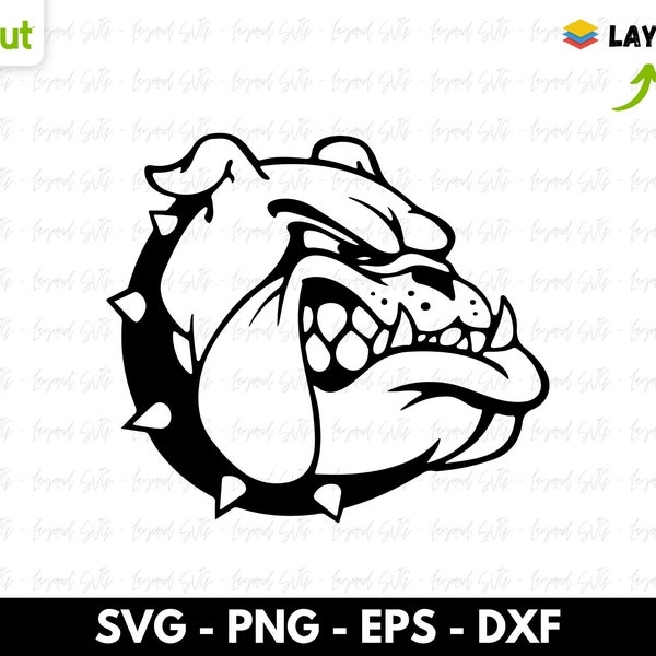 Bulldog Mascot SVG - Png - Eps - Dxf