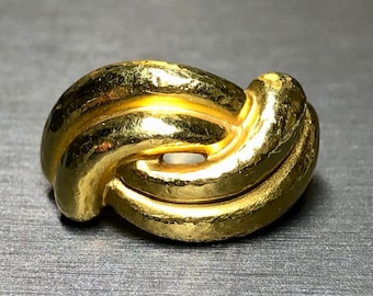 Vintage ZOLOTAS 22K Gold Hammered Finish Knot Cocktail Ring Sz 7.75
