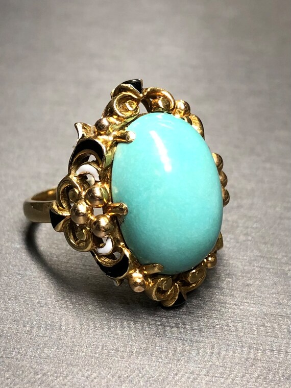 アクセサリー vintage turquoise K18 ring vintage turquoise K18 ring