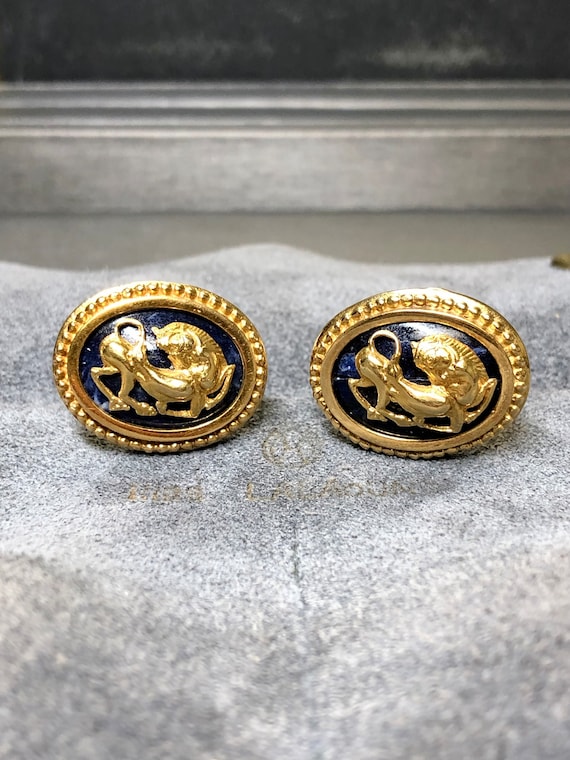 Vintage 18K Ilias Lalaounis Sodalite Oval Cufflinks - Etsy