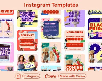 Bold Instagram Vorlagen | Instagram, Instagram Vorlagen, Instagram Design, Instagram Theme, Instagram Post, Instagram Post Template