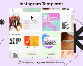 Clean Beauty Instagram Post Templates: Canva Design