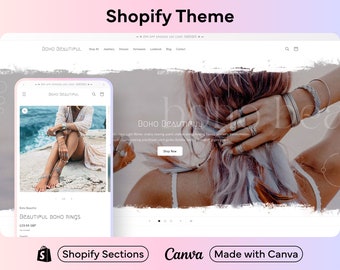 Boho Shopify Theme | Shopify Clothing Theme, Shopify Premium Theme, Shopify Store Design, Shopify Sections, Shopify Design