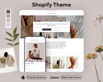 Elegant Boutique Shopify Theme Chic Fashion Store Website Design Modern Clothing Template Luxury Customisable Online Retail Layout