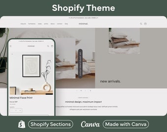 Minimal Shopify Theme | Shopify Store, Shopify Templates, Shopify Website, Ecommerce Website Design, Website Design, Shopify Theme