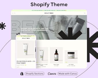 Beauty Shopify Theme | Beauty Shopify Premium Theme, Cosmetic Shopify Website, Skincare Shopify Store, Beauty Shopify Design