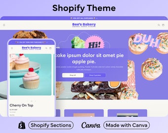 Bakery Shopify Theme | Sweet Treat Shopify Premium Theme, Shopify Store Design, Shopify Sections, Shopify Design