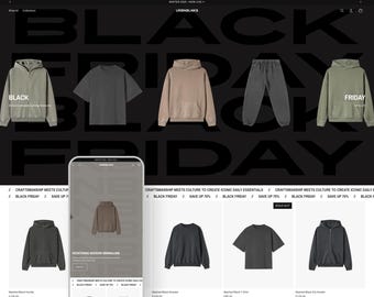 Luxury Streetwear Shopify Theme Premium Urban Fashion Clothing Store Design Modern Apparel Layout Minimal Website Template Lookbook Showcase