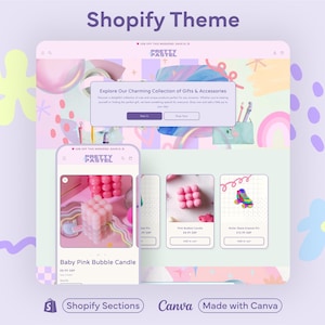 Pastel Shopify Theme: Kawaii E-Commerce Website Design