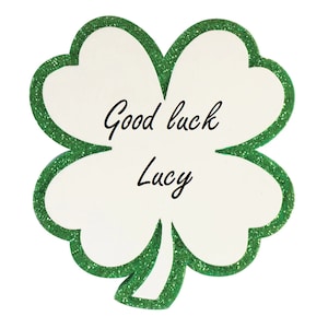 Personalized irish clover Ornament, Free Personalised, Keep Sake, Luck of the Irish, going to ireland, four leaf clover, good luck