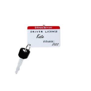Gepersonaliseerd rijbewijs ornament, Aanpassen net gepasseerd, kerstcadeau, Drivers Pas op, nieuwe bestuurder cadeau
