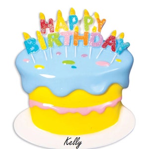 Personalized birthday Ornament, Free Personalised, Keep Sake, Birthday gift, Personalise happy Birthday