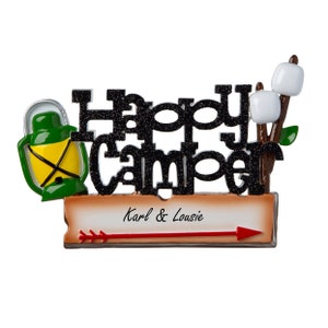 Personalized happy camper, Gifts, Ornament with Name • Free Personalized, motorhome, van, van life, keepsake, campers, caravan, camping