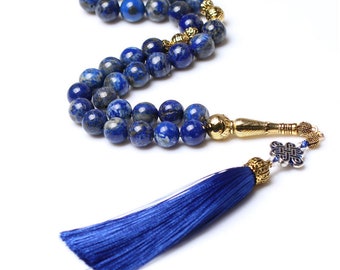 Lapis Lazuli Stone Tasbih, Islamic Prayer Beads, Misbaha, Tasbeeh, Muslim Rosary, Tasbih, Counting Beads, Gift Tasbih, Lapis Lazuli, Real
