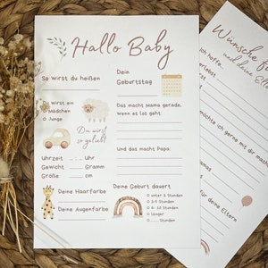 Tarjeta de propina para bebé, tarjeta de deseos, baby shower, bendición, baby shower
